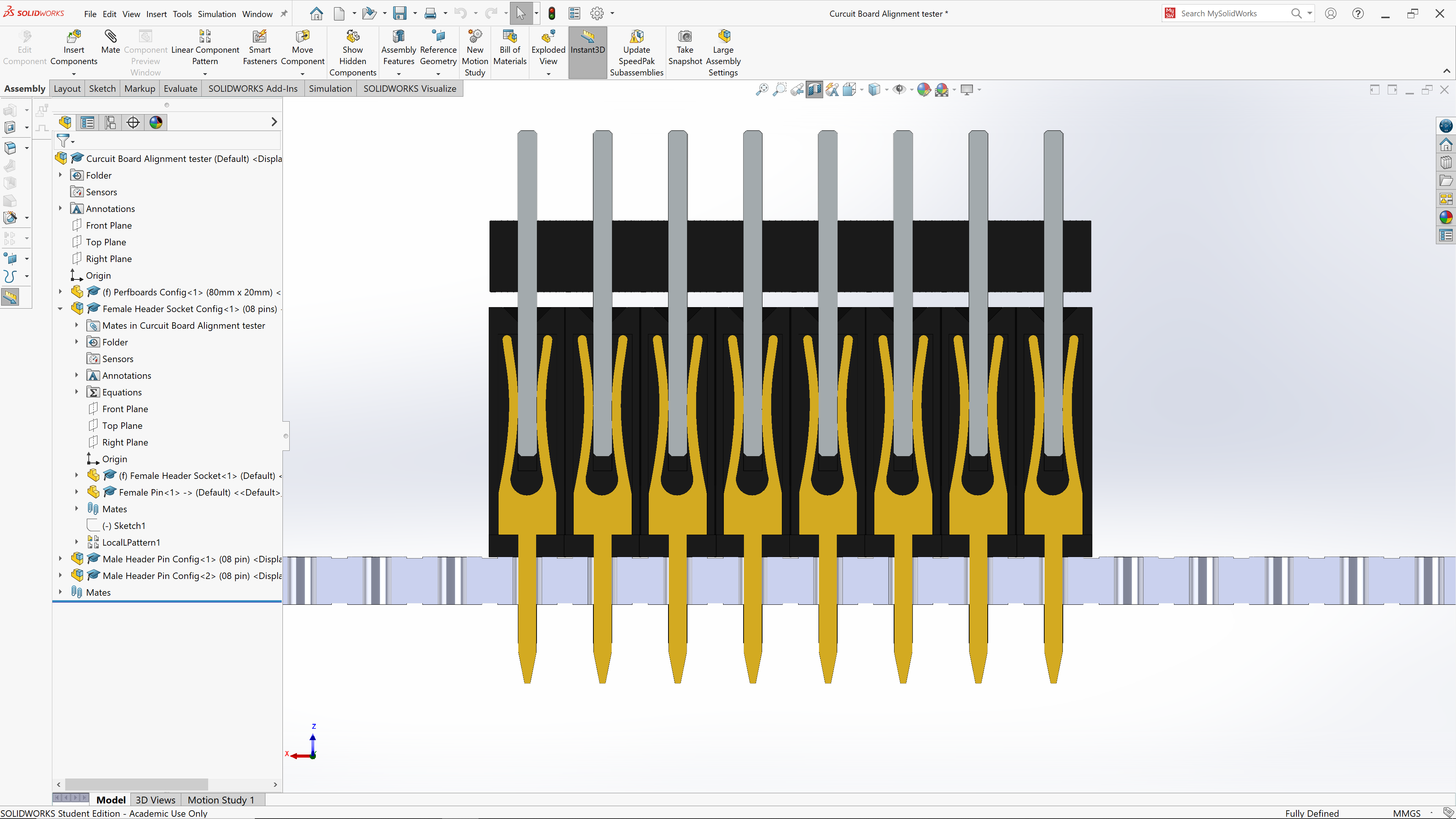 具有匹配插头和插座的原板